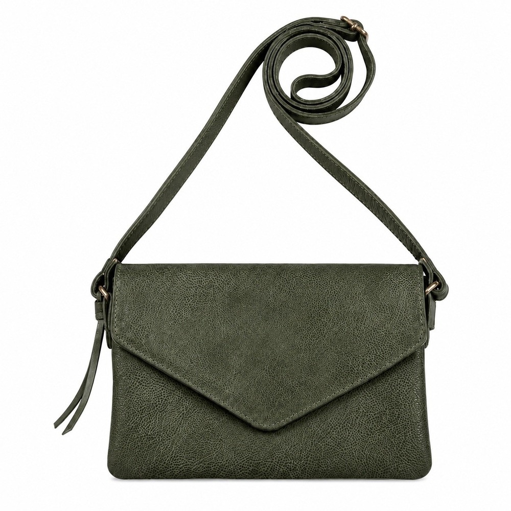 Latico Harbor Moss Full Grain Leather Crossbody Bag Purse 3105
